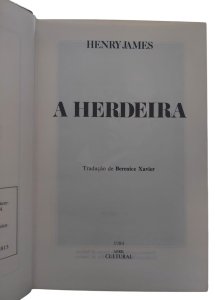 A Herdeira, Henry James, Abril Cultural, Capa dura