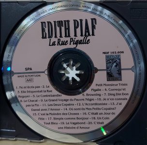 Cd Edith Piaf, La Rue Pigalle